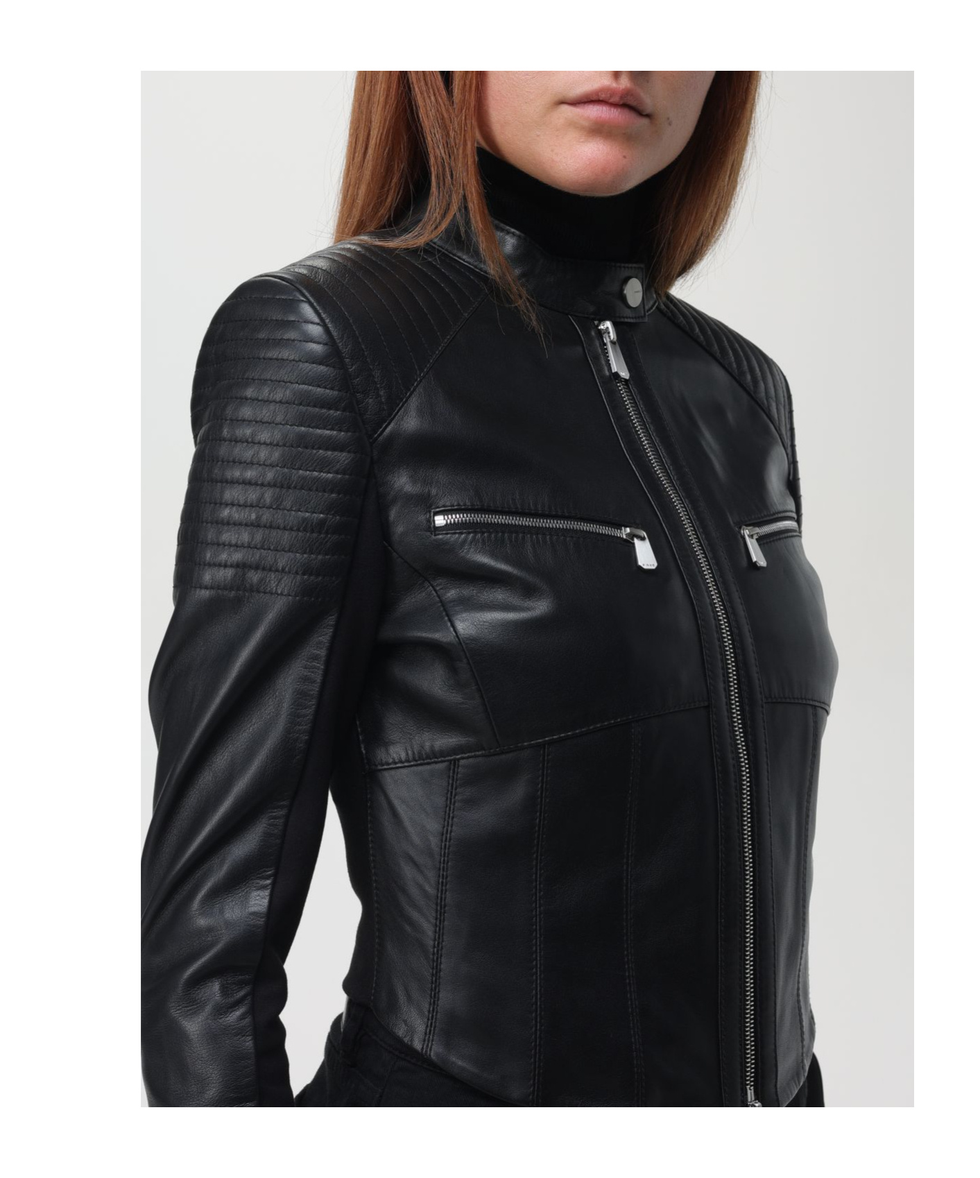 Pinko Two-way Zipper Casual Jacket In Black