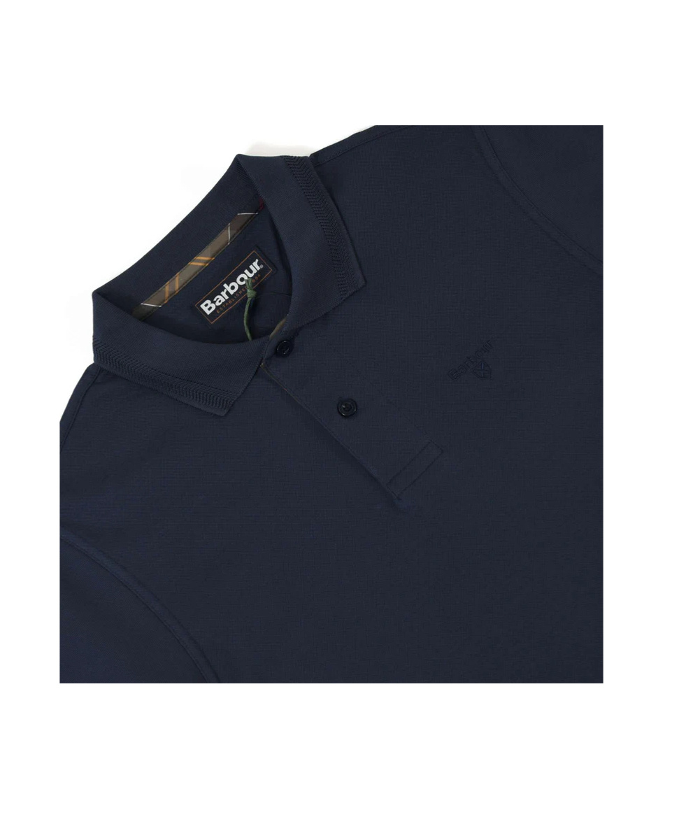 Barbour Short-sleeved Polo Shirt In Black