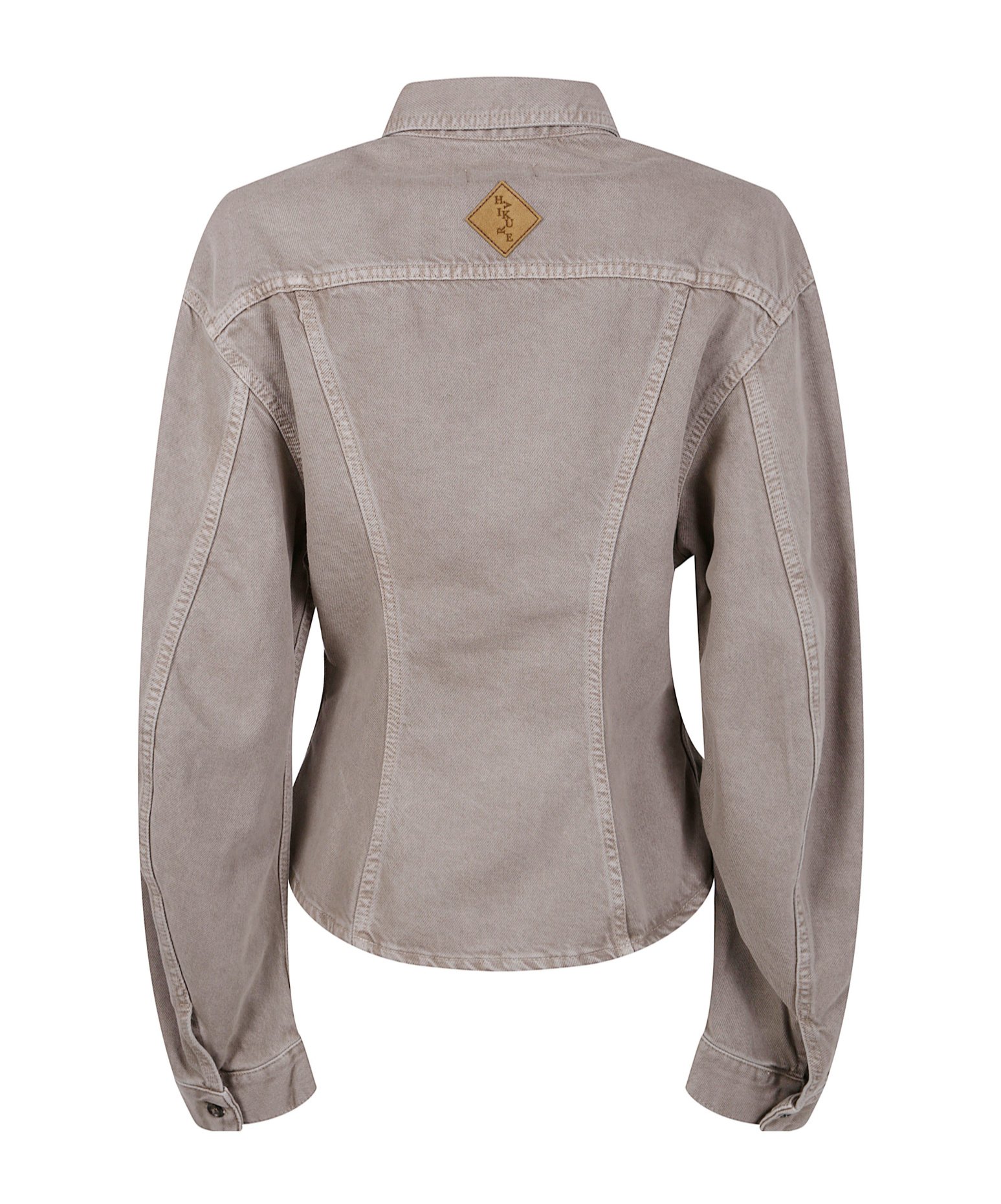 Haikure Button-detailed Cotton Shirt In Gray