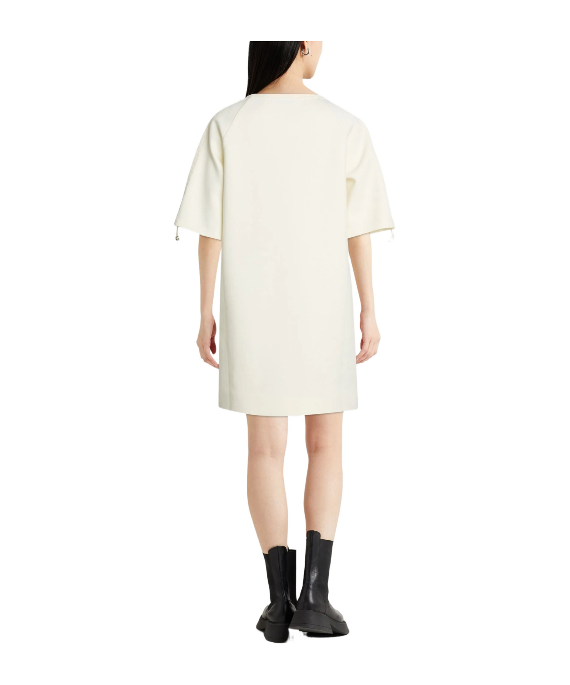 Maxco. Basic Color T-shirt Dress In Ivory
