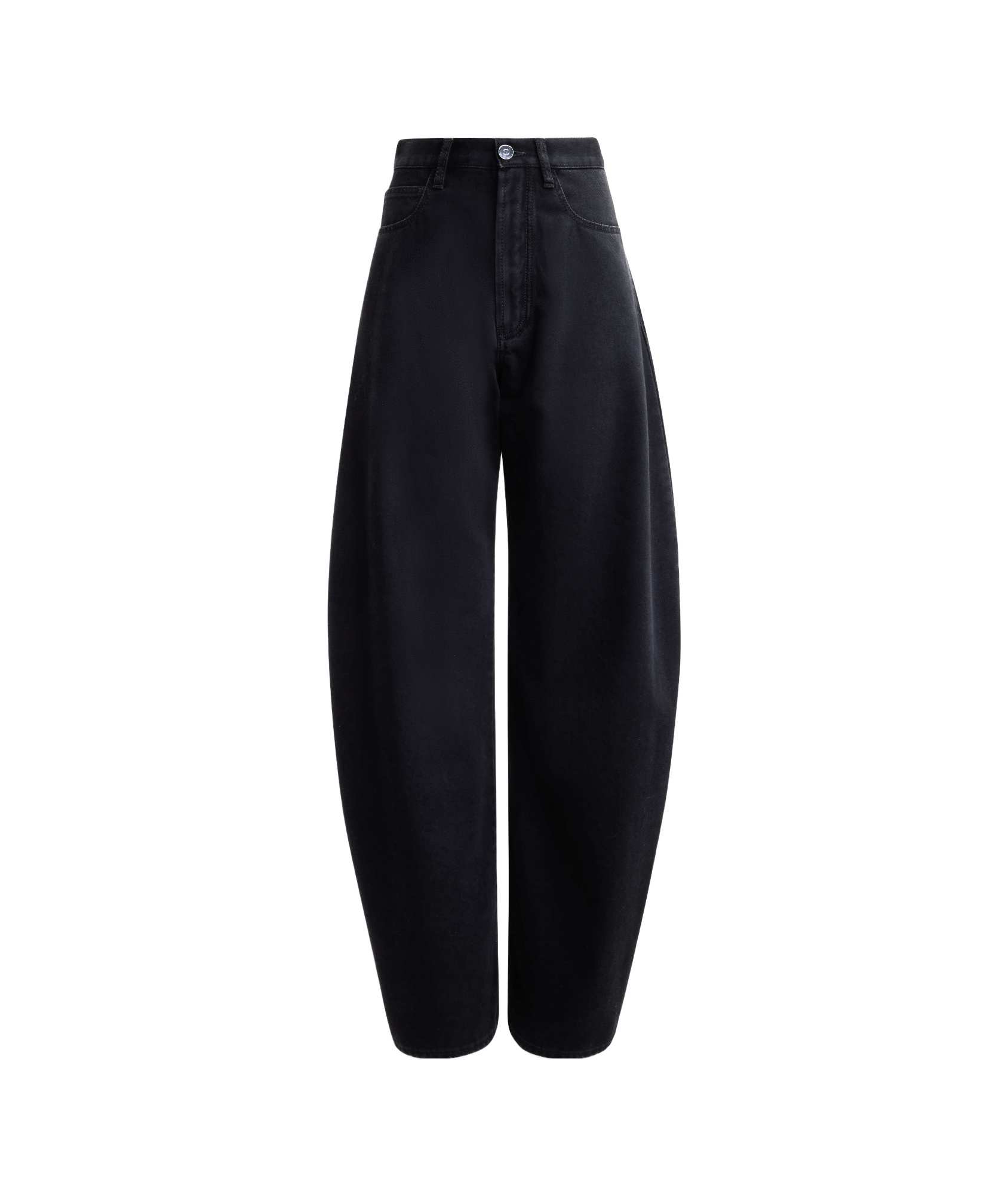 Shop Alaïa Round Jeans In Black