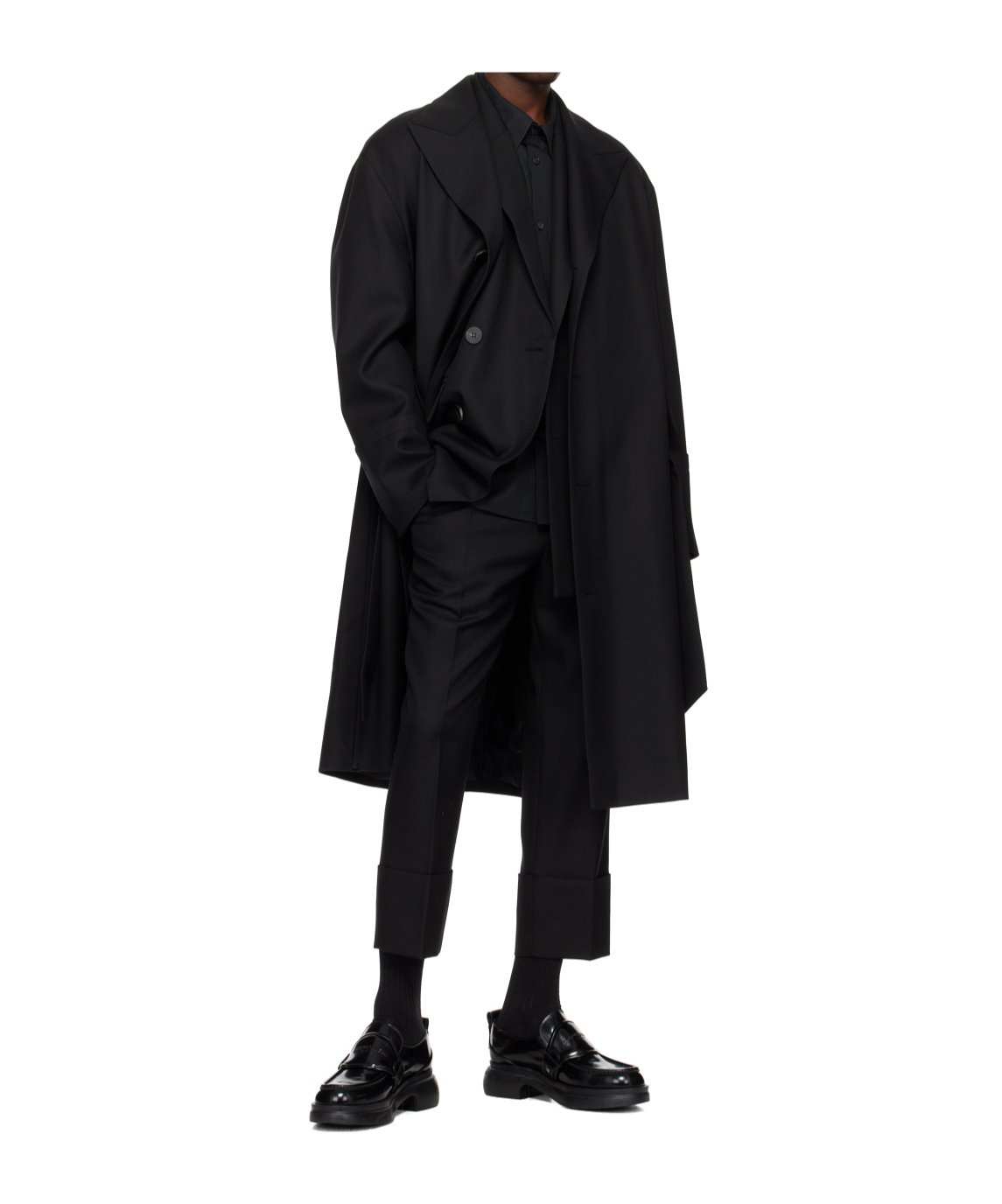 Wooyoungmi Belt Loops Slacks In Black