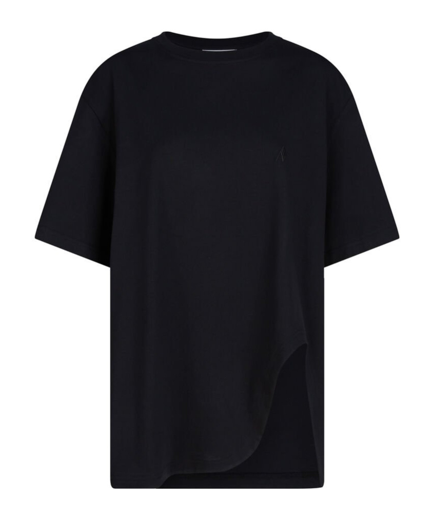 Attico Logo Embroidered Oversized T-shirt In Black