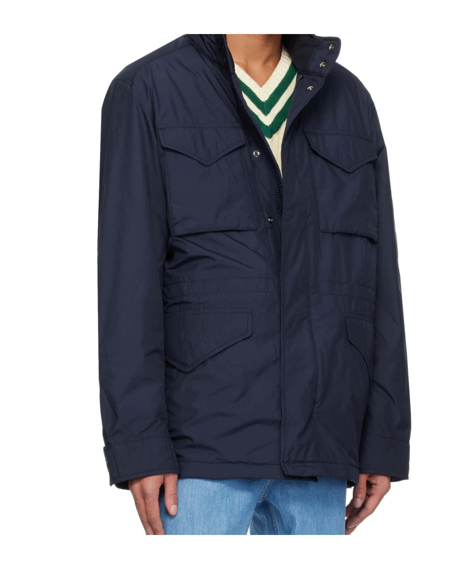 Polo Ralph Lauren Four-pocket Windbreaker In Black