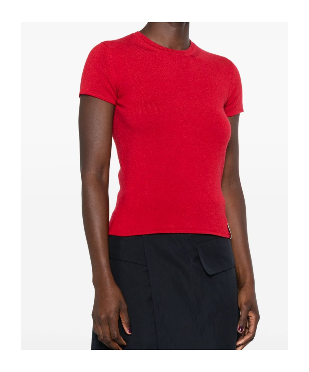 Bally Crew Neck Knitted Top In Red