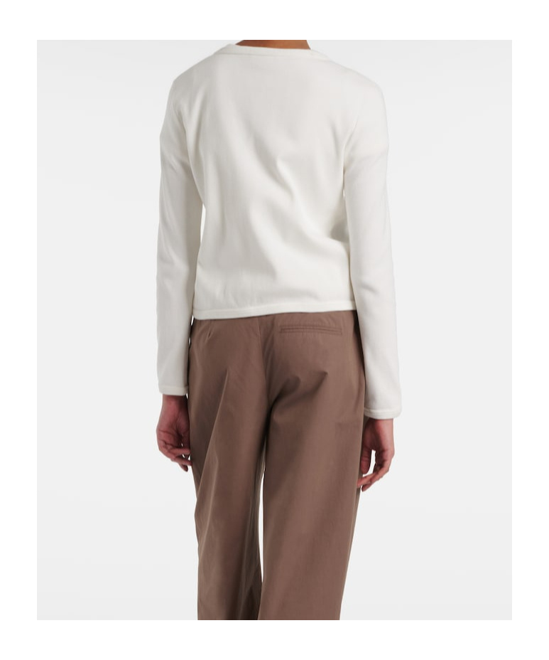The Row Gretas Cotton Cardigan In White