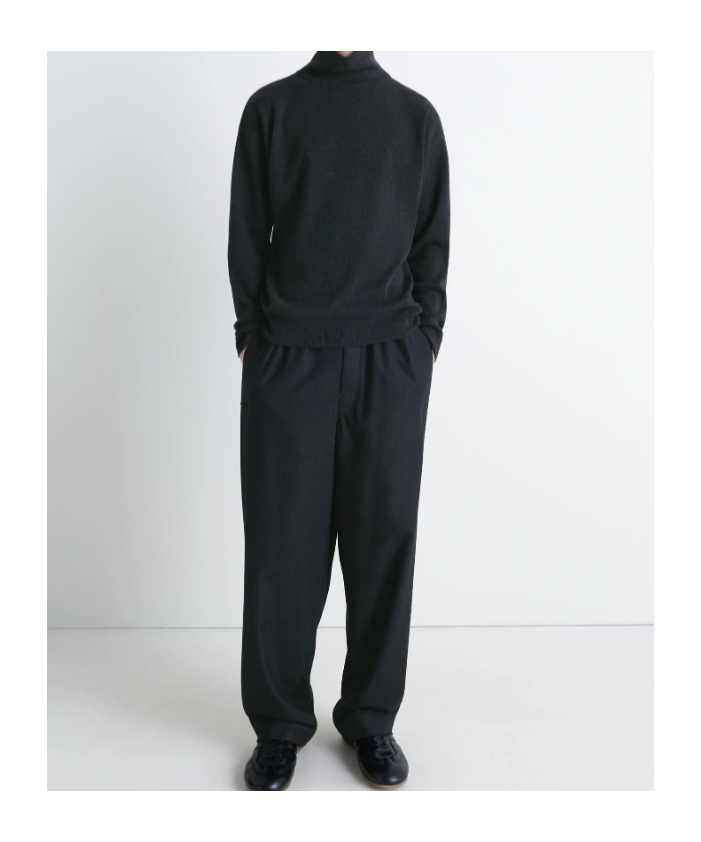 Lemaire Yak Alpaca High Neck Sweater In Black