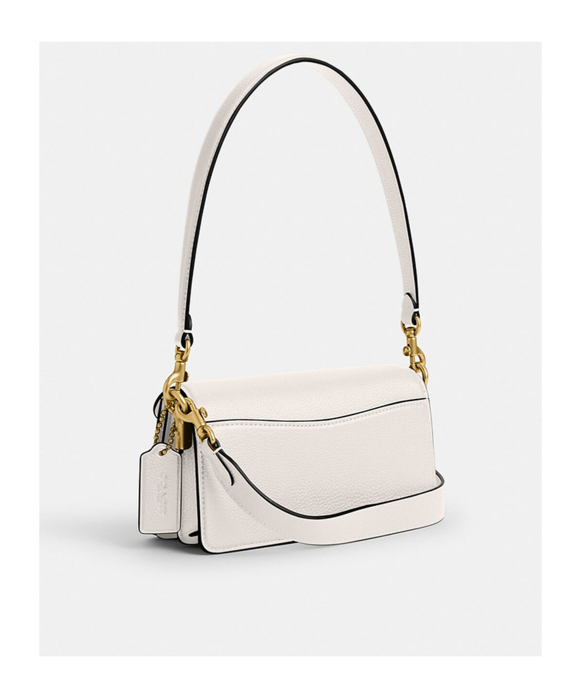 Coach Tabby Pebbled-leather Tote Bag In White