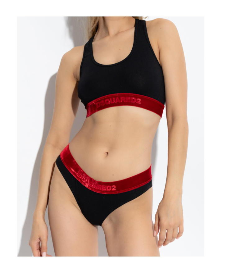 Dsquared2 Logo Bra In Black