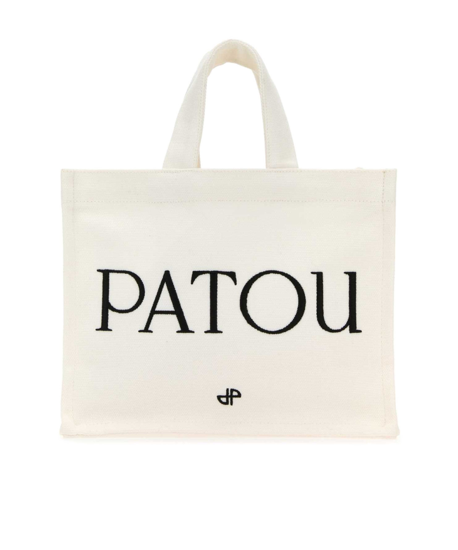 Patou -inspired Cotton Mini Bag With Decorative Trim In White