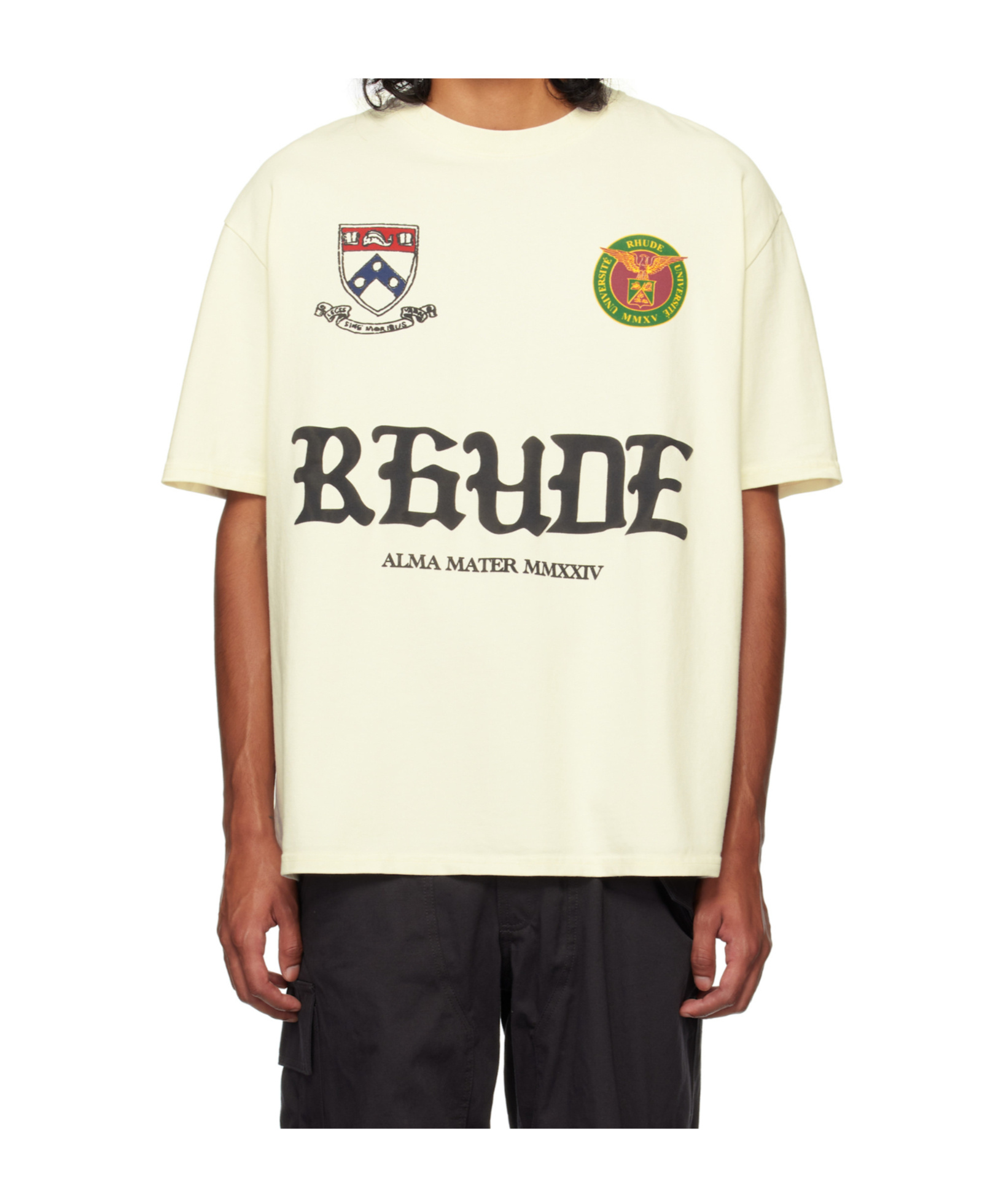 Rhude White Runway Script T-shirt In White
