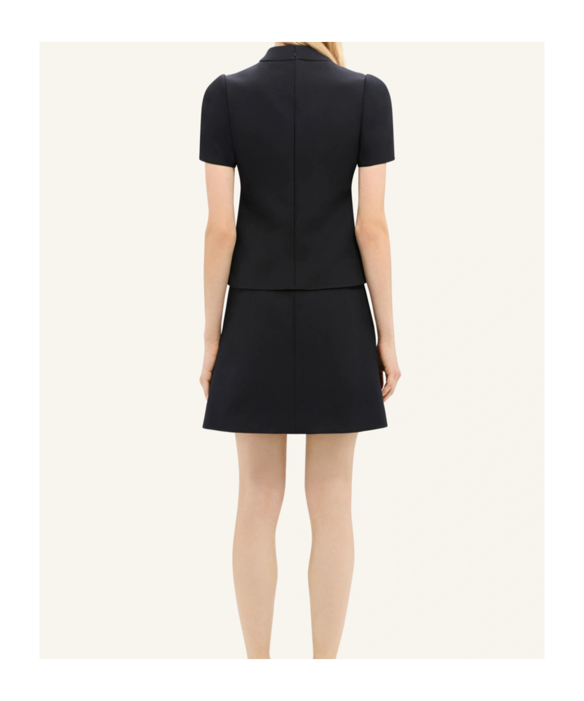 Courrèges Twill Mini Skirt With Zipper In Black