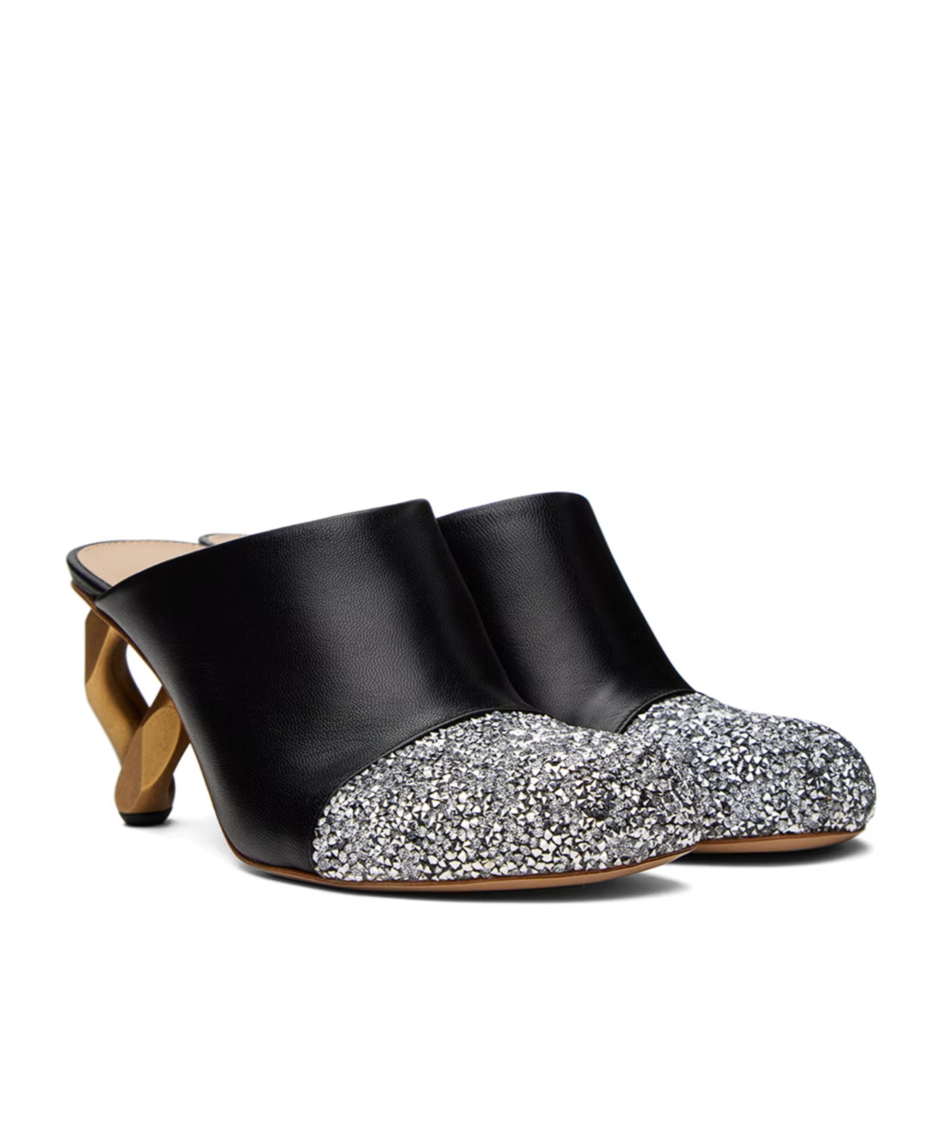 Jw Anderson Crystal Muller-style High Heels In Black