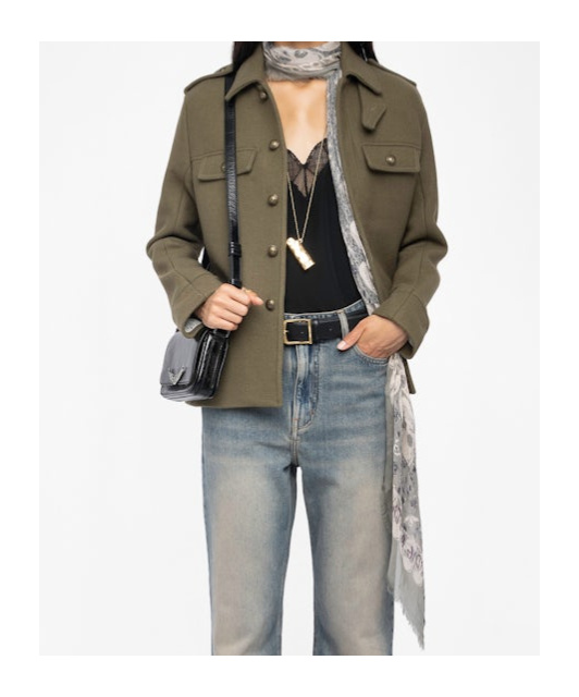 Zadig & Voltaire Military-pocket Buttoned Jacket In Green