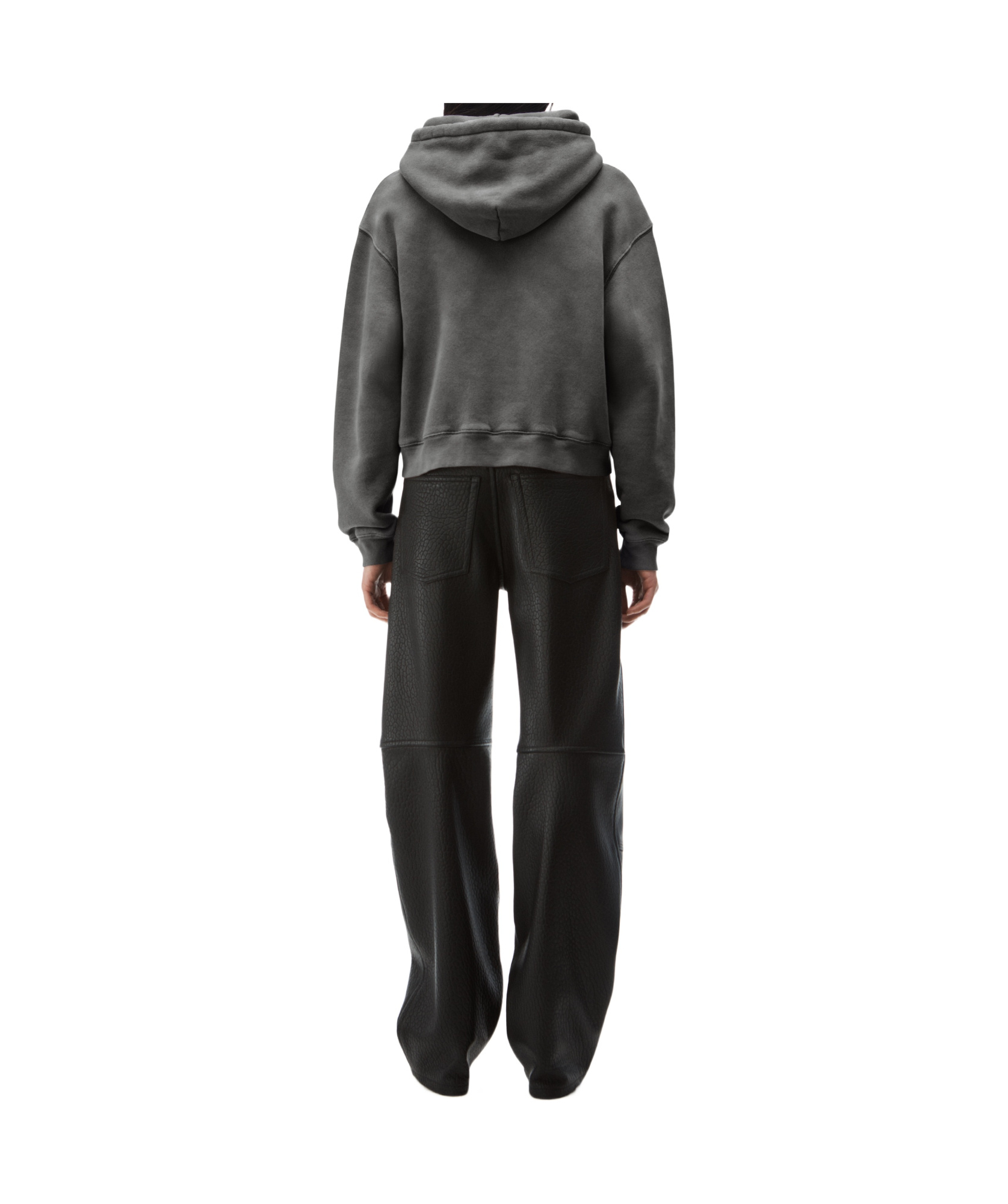 Alexander Wang Cotton Hoodie W/ Logo In Black