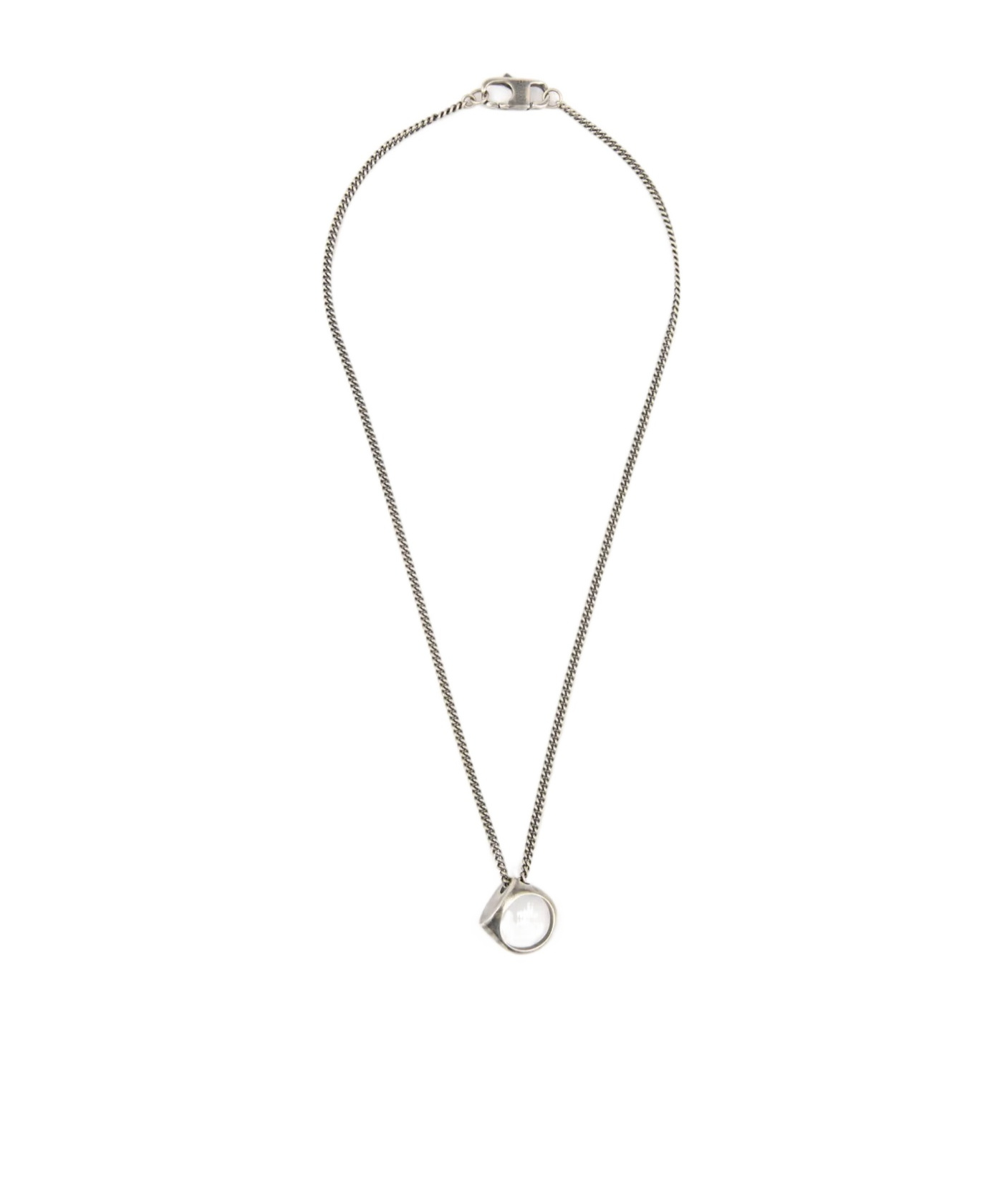 Mm6 Maison Margiela Numeric Ring Necklace In Gray