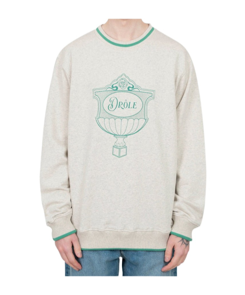Drôle De Monsieur Logo Sweatshirt In White