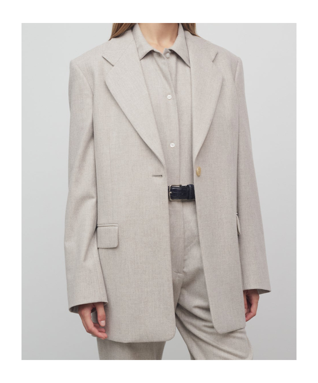 The Row Wool And Cashmere Suit Coat In Nude