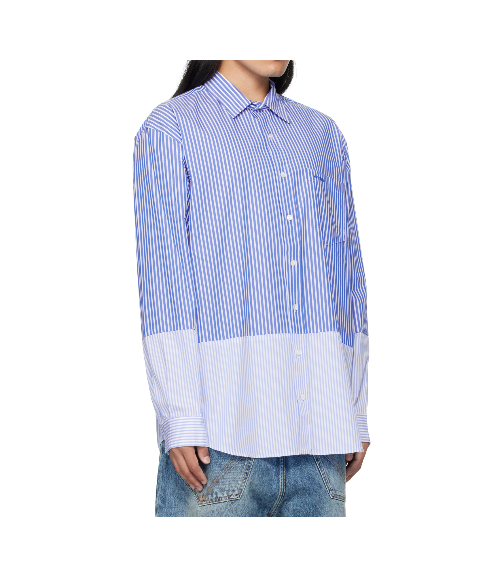 Vetements Splitted Shirt In Blue