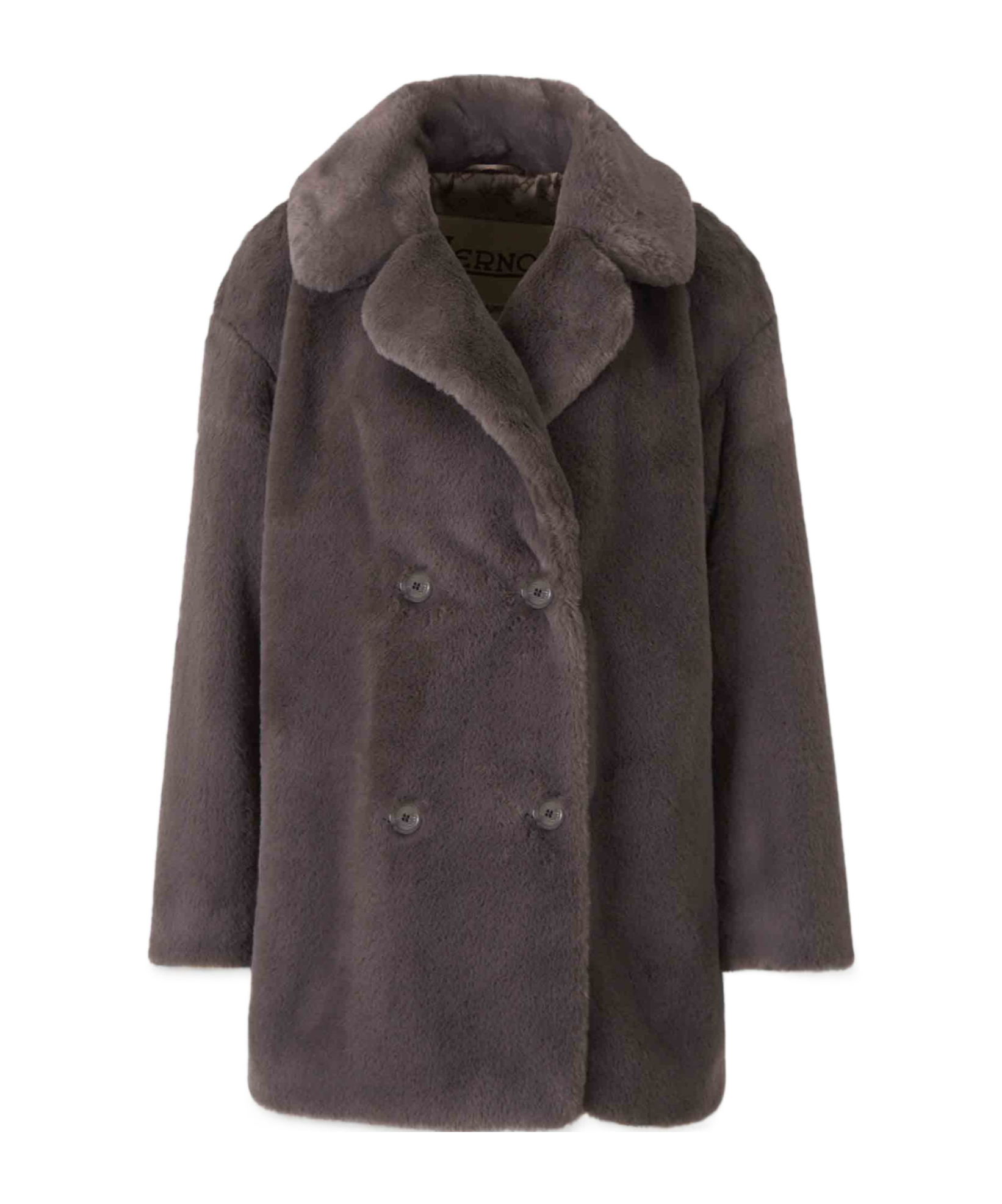 Herno Short-haired Coat In Gray