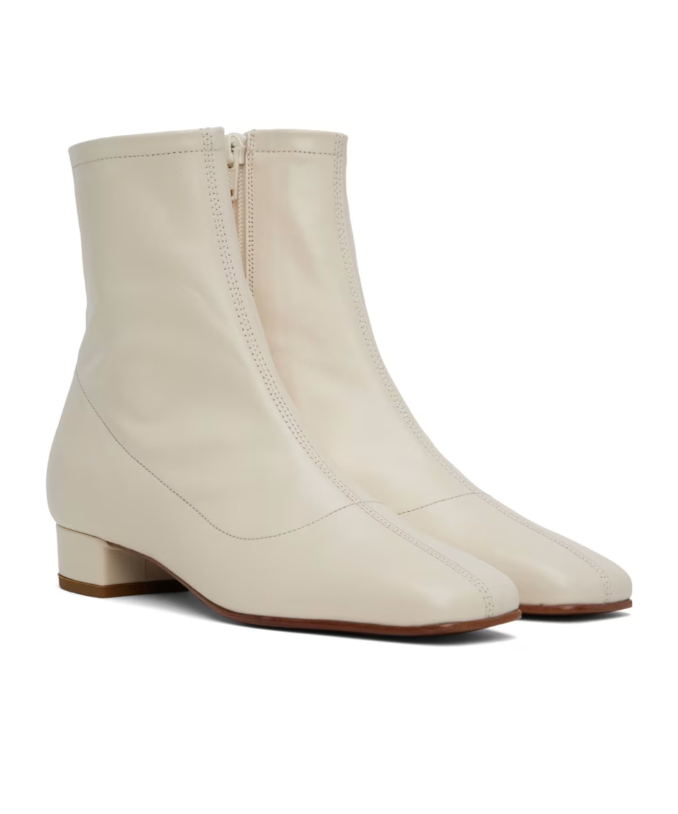 BY FAR ESTE SQUARE TOE ANKLE BOOTS