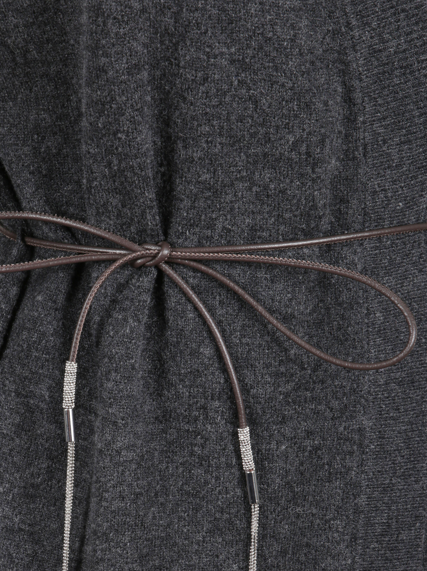 Peserico Strappy Knitted Cardigan In Black
