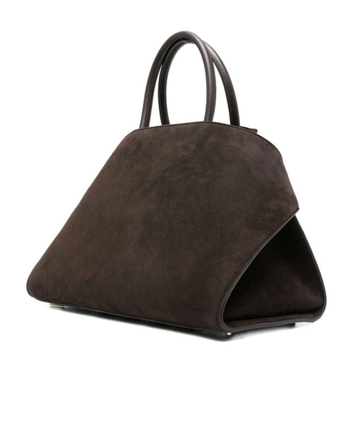 Ferragamo Double Handle Shoulder Bag In Black
