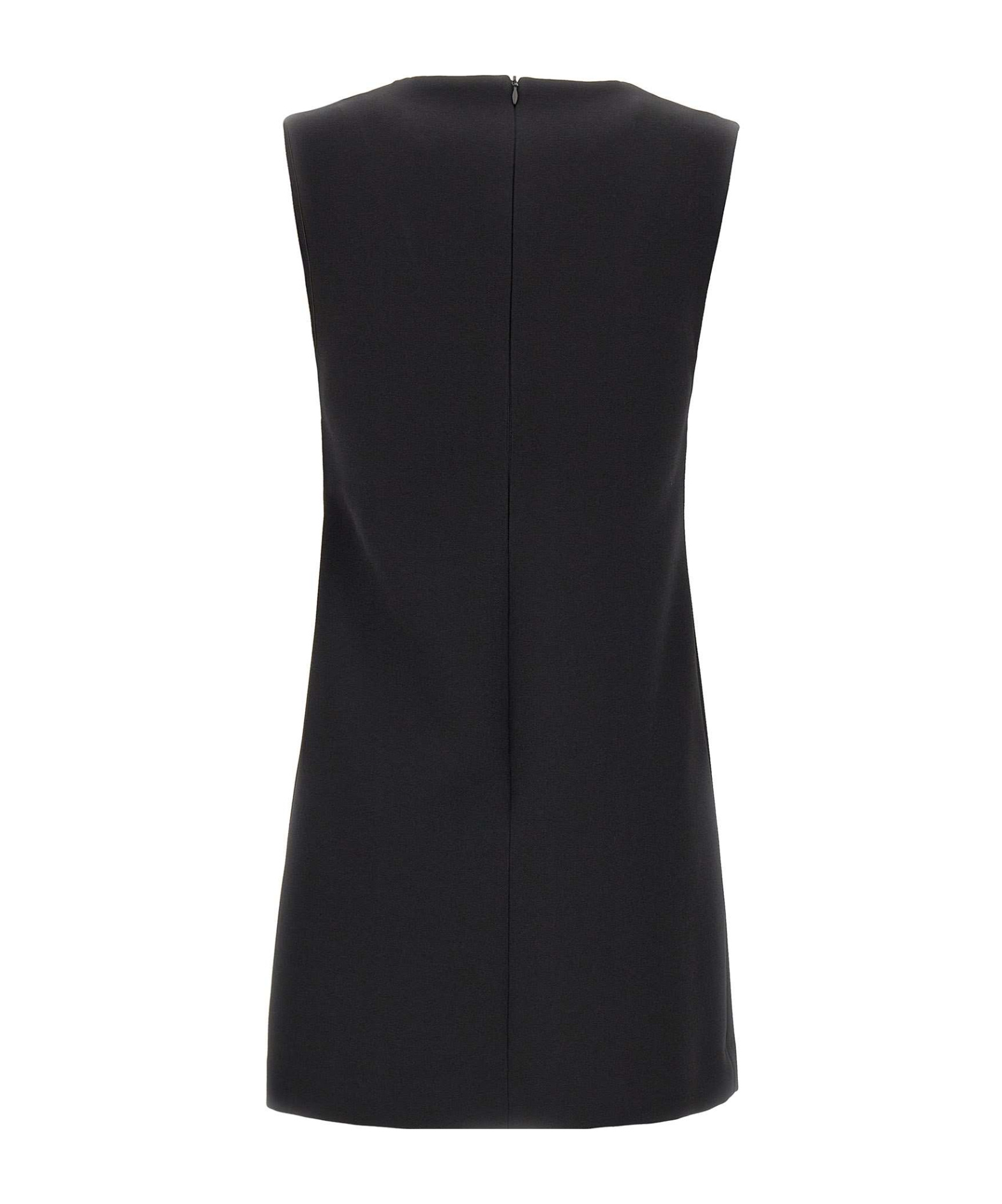 P.a.r.o.s.h Round-neck Sleeveless Minidress In Black
