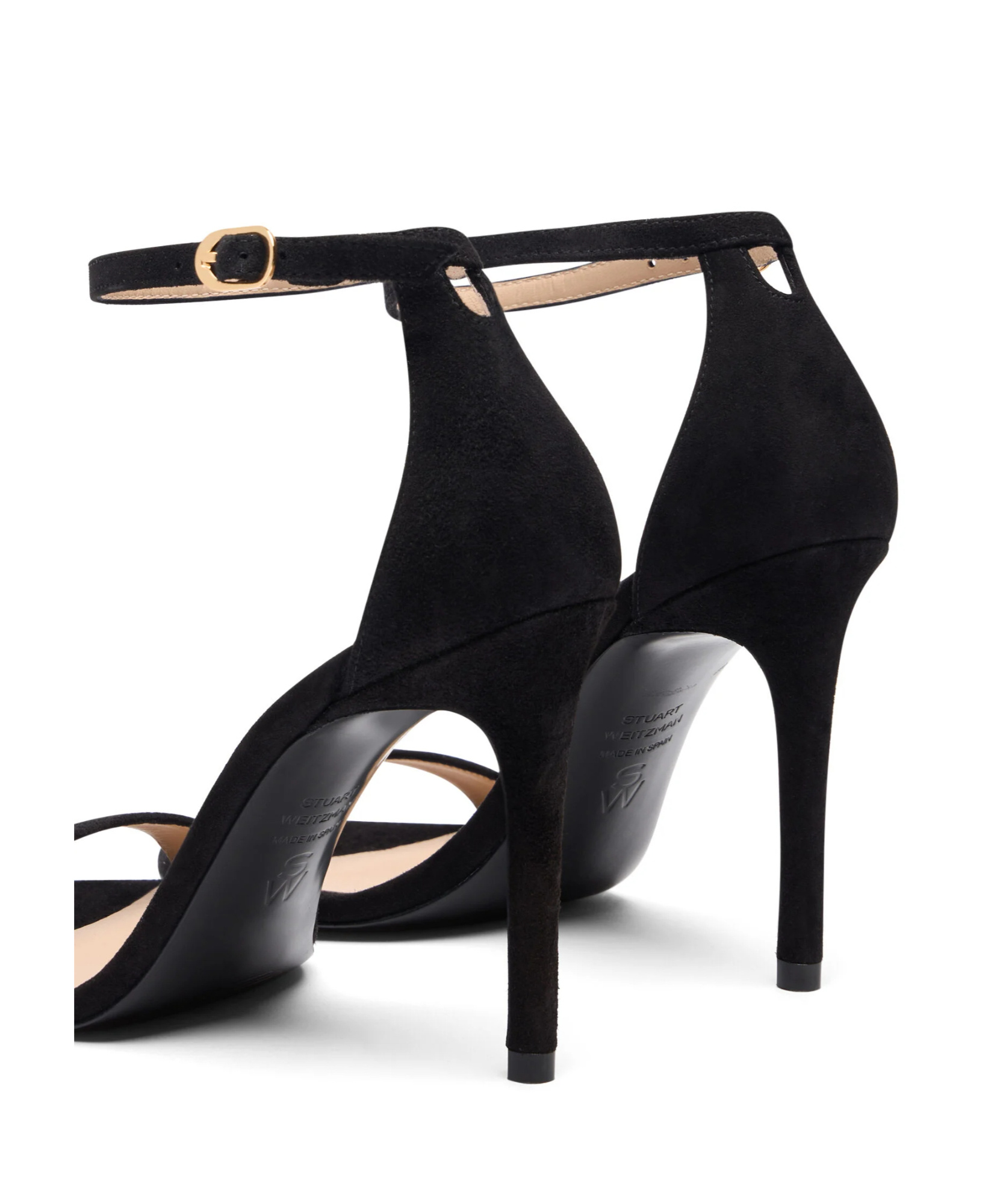 Stuart Weitzman Nudist Ii Sandals In Black Suede