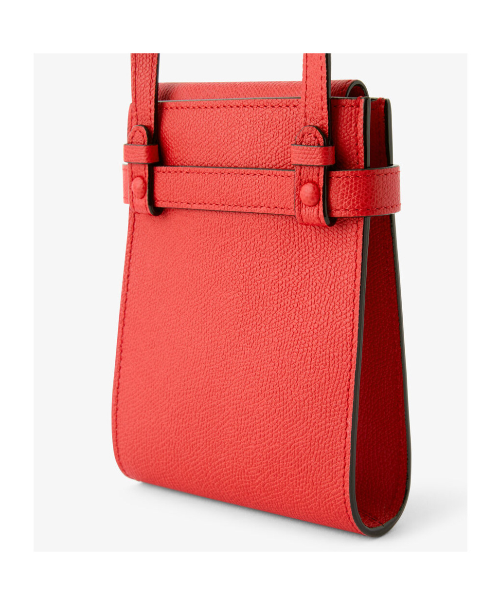 Valextra Brera B-tracollina Slim Crossbody Micro Bag In Red