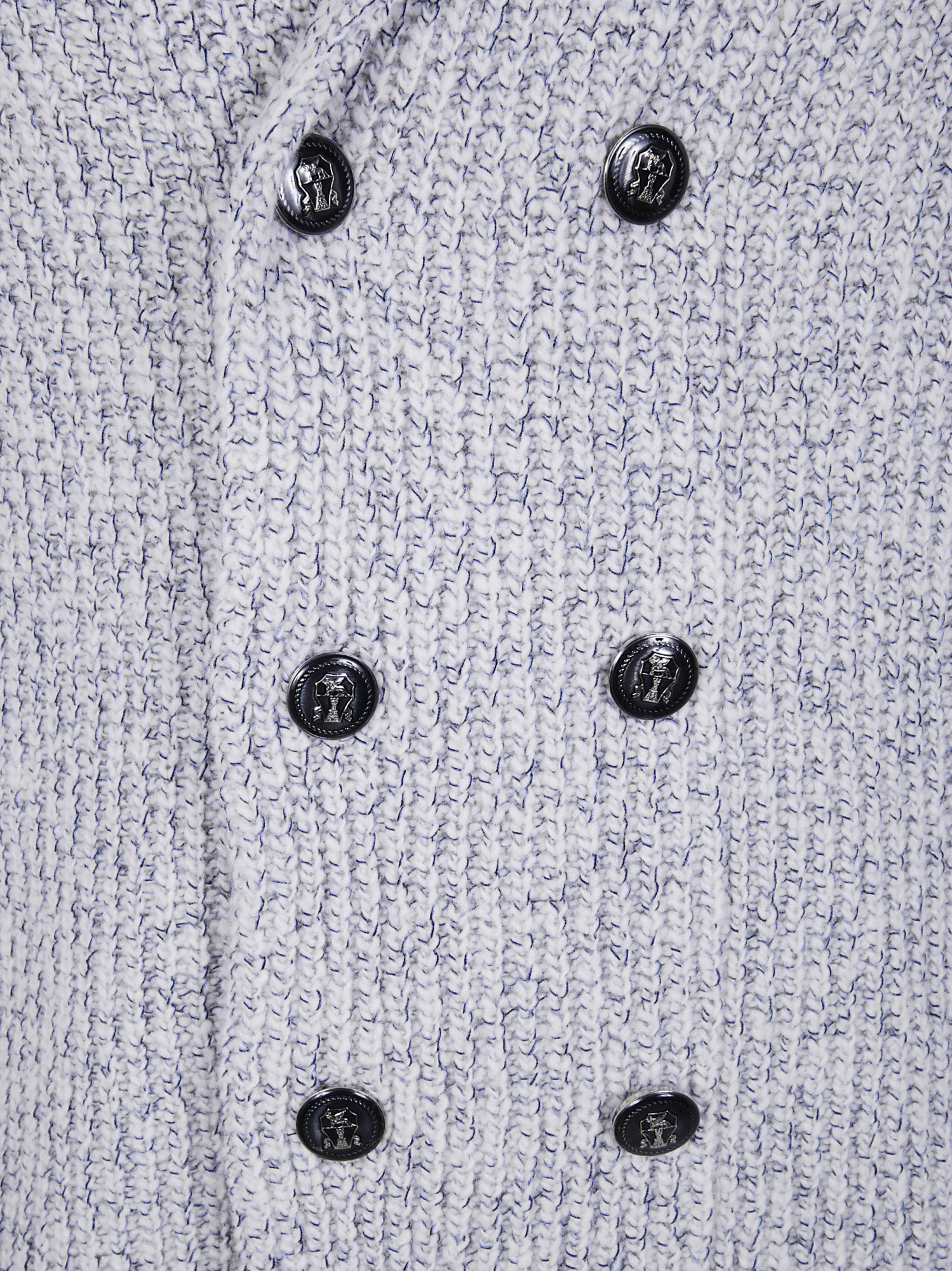 Brunello Cucinelli Shawl-collar Double-breasted Cardigan In Gray