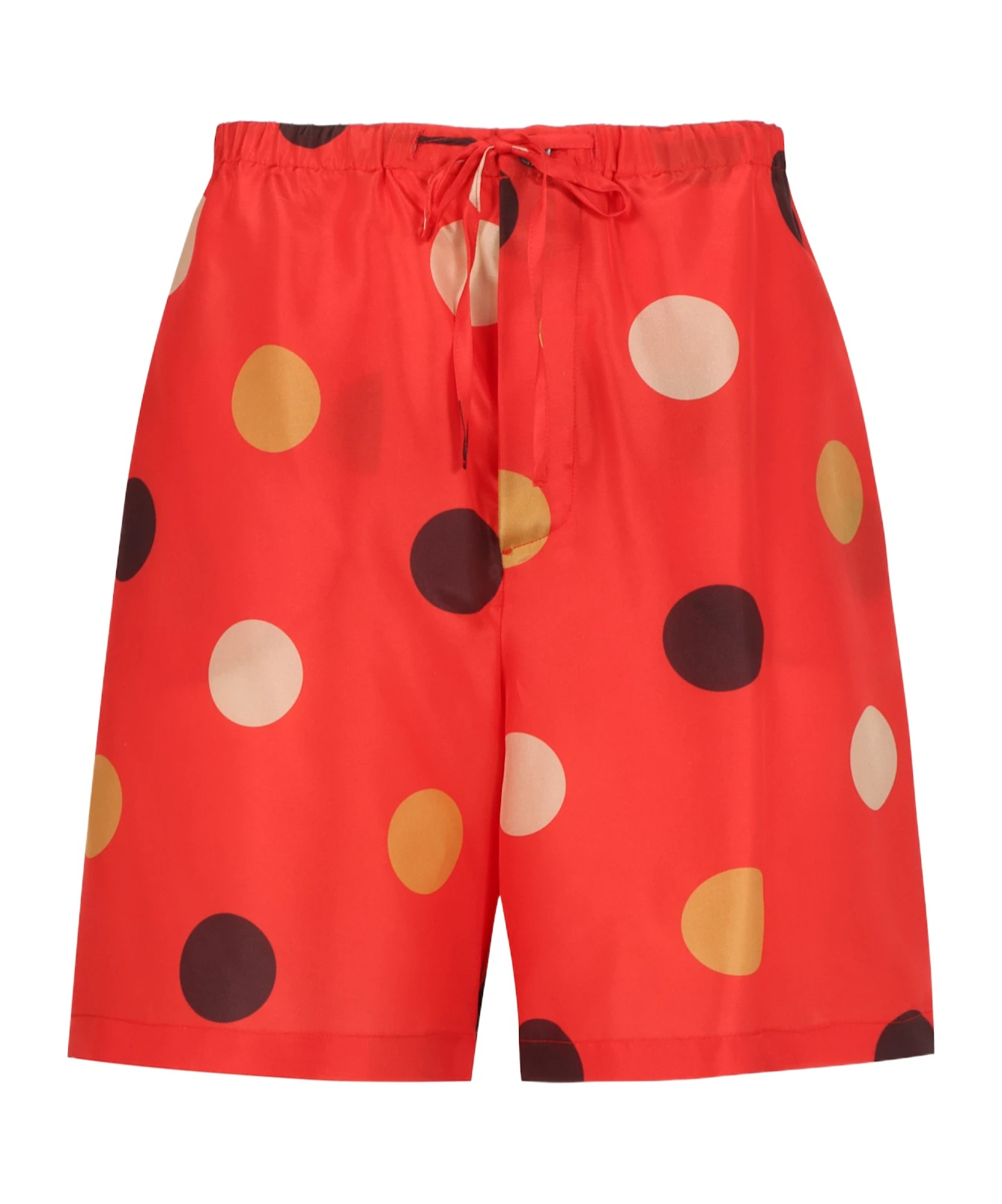 Shop Aspesi Polka-dot Drawstring Shorts