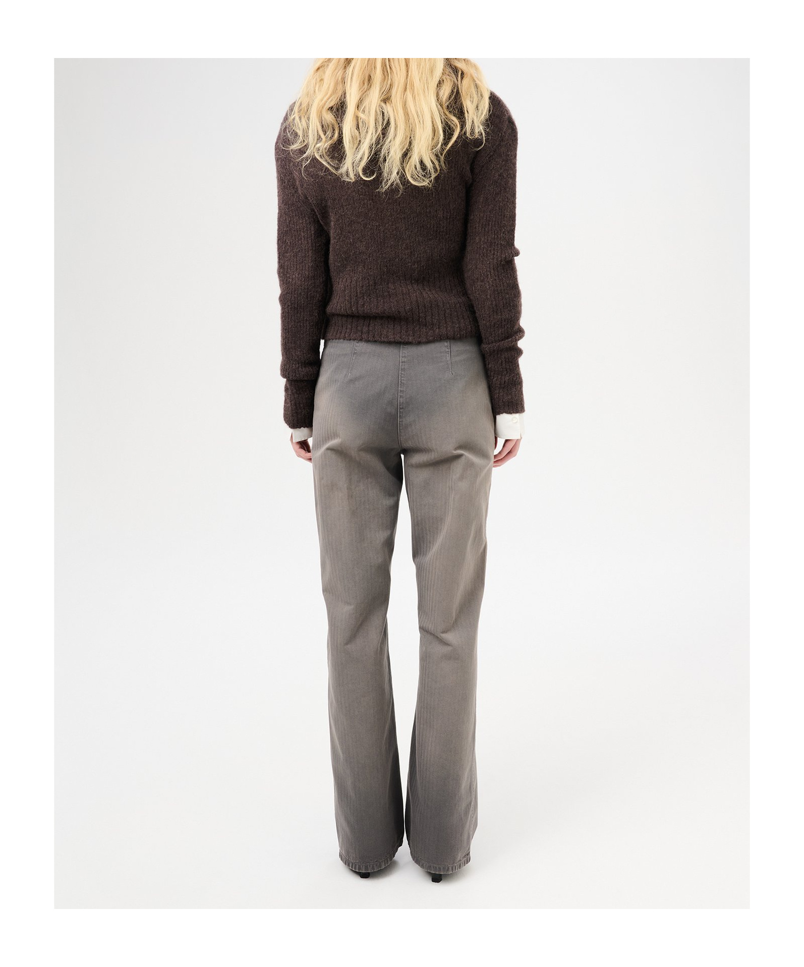 Our Legacy Faded Herringbone Motorcycle Pants In Brown