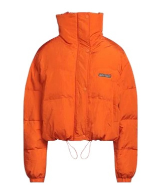 Isabel Marant Solid Color High-neck Down Jacket In Orange