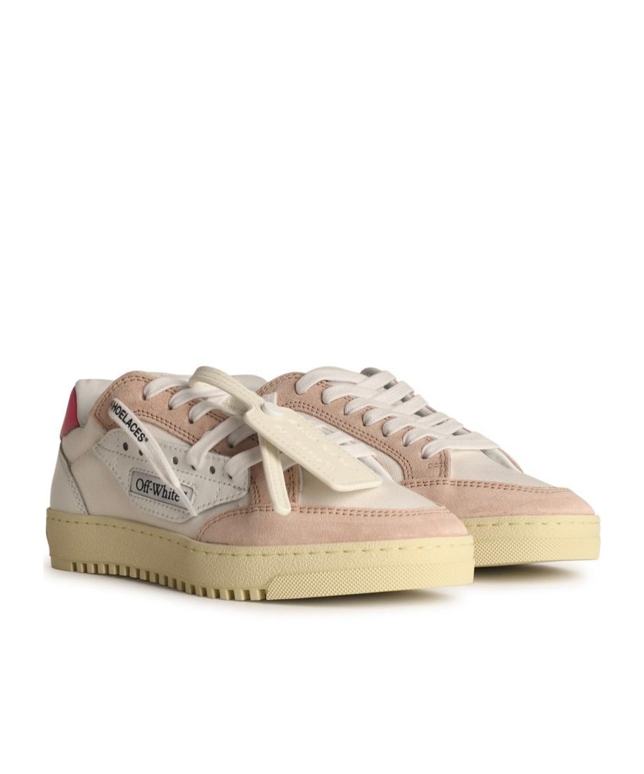 Off-white 20mm 5.0 Leather & Cotton Sneakers In Nude