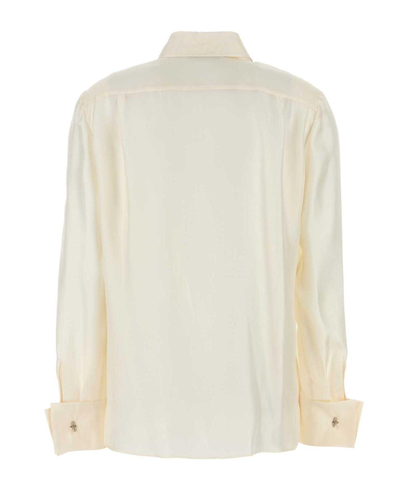 Shop Alberta Ferretti Buttoned Straight Hem Shirt In White