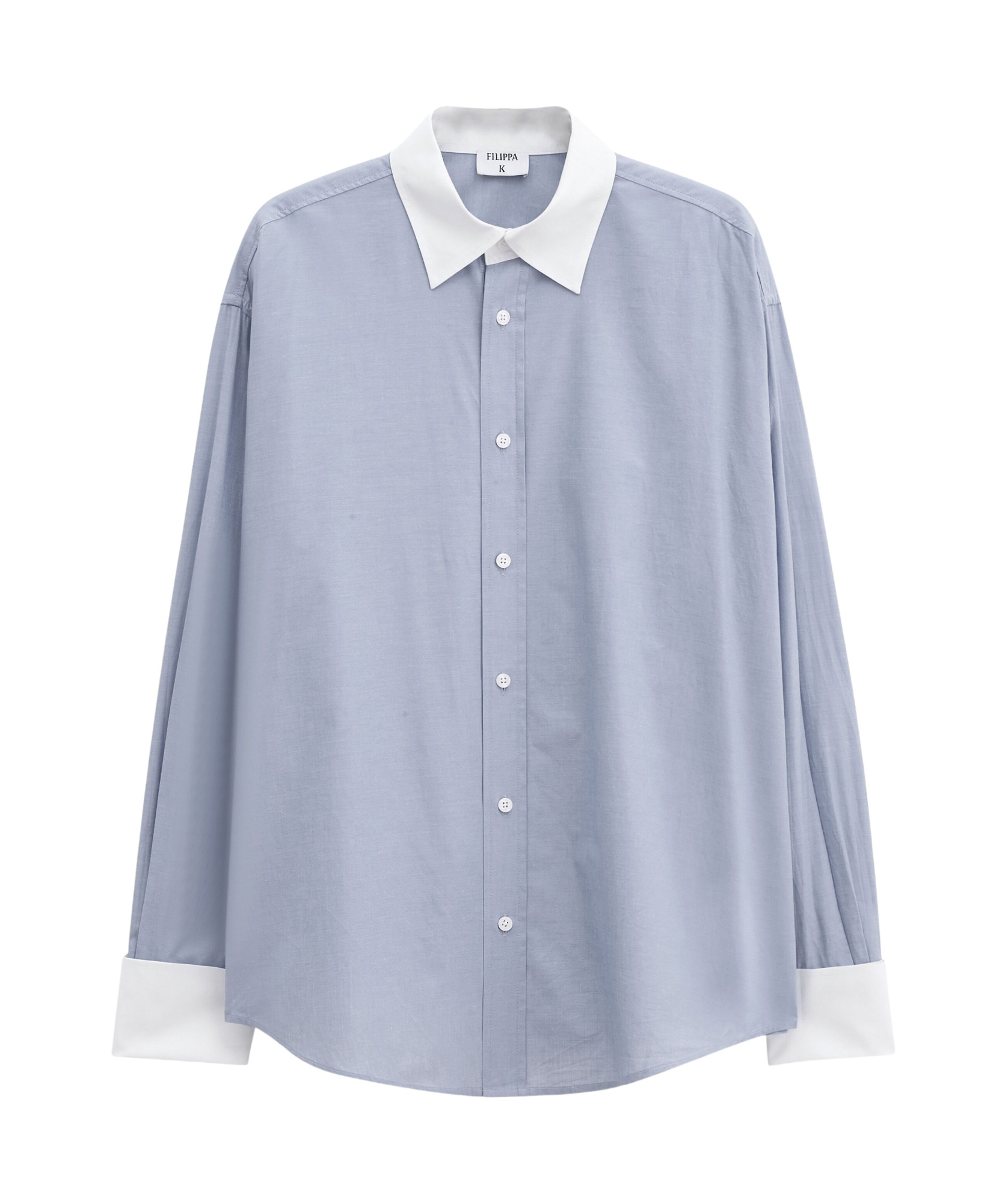 Filippa K Cotton Tuxedo Shirt In Gray