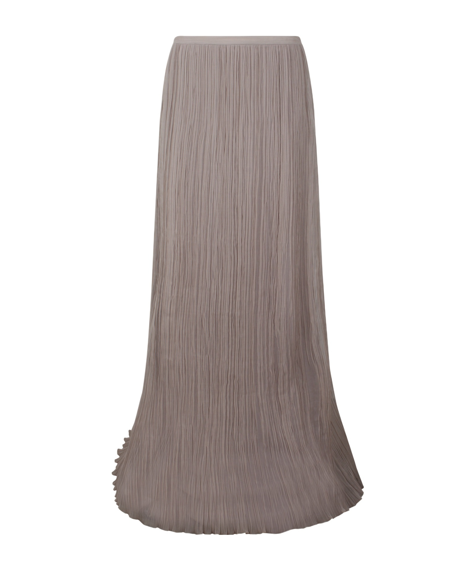 Alberta Ferretti Plissé Midi Skirt In Gray