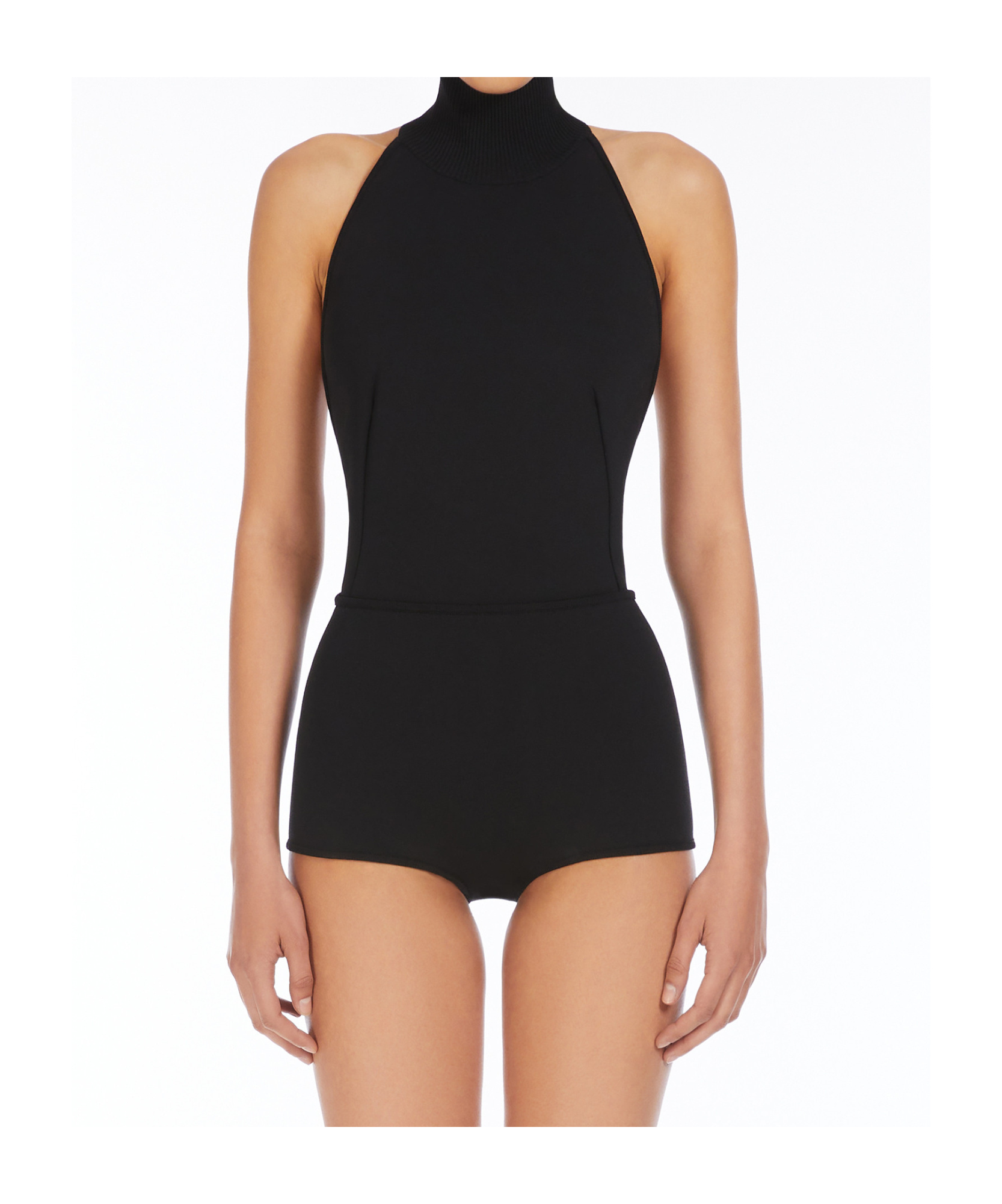 Shop Max Mara High-neck Viscose Jumper In Black