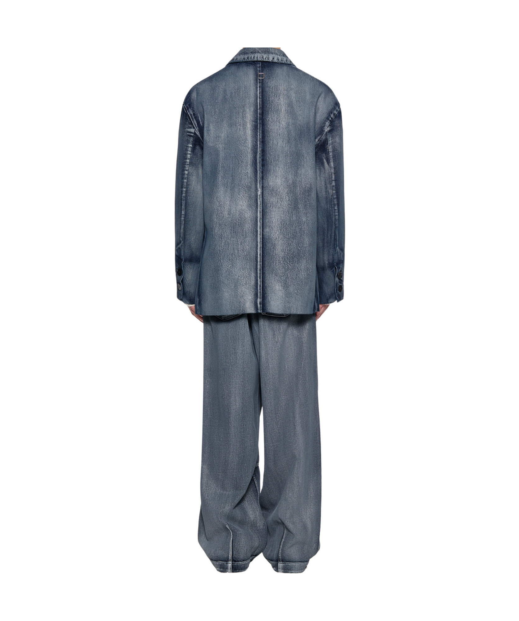 Wooyoungmi Single-breasted Denim Coat In Black