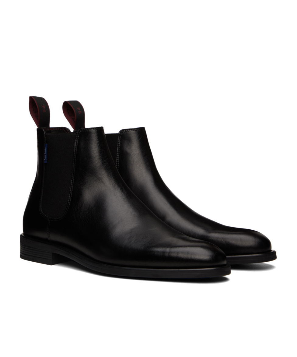 Ps By Paul Smith Leather Cedric Chelsea Short Boots In Black