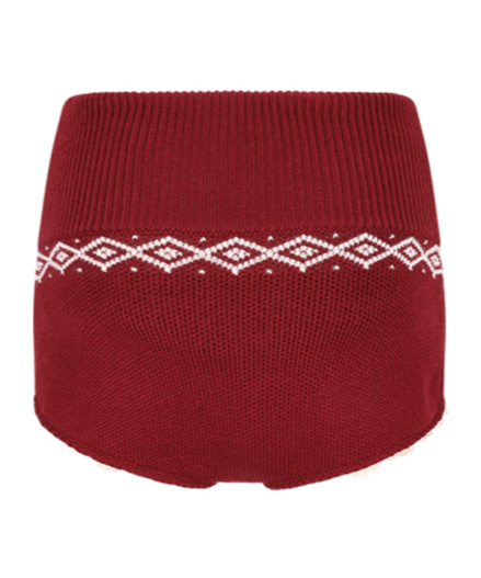 Magda Butrym Elastic Waist Knit Shorts In Burgundy