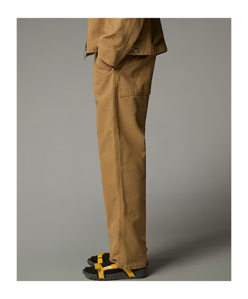 The North Face Tan Cedar Canvas Work Trousers In Utility Brown