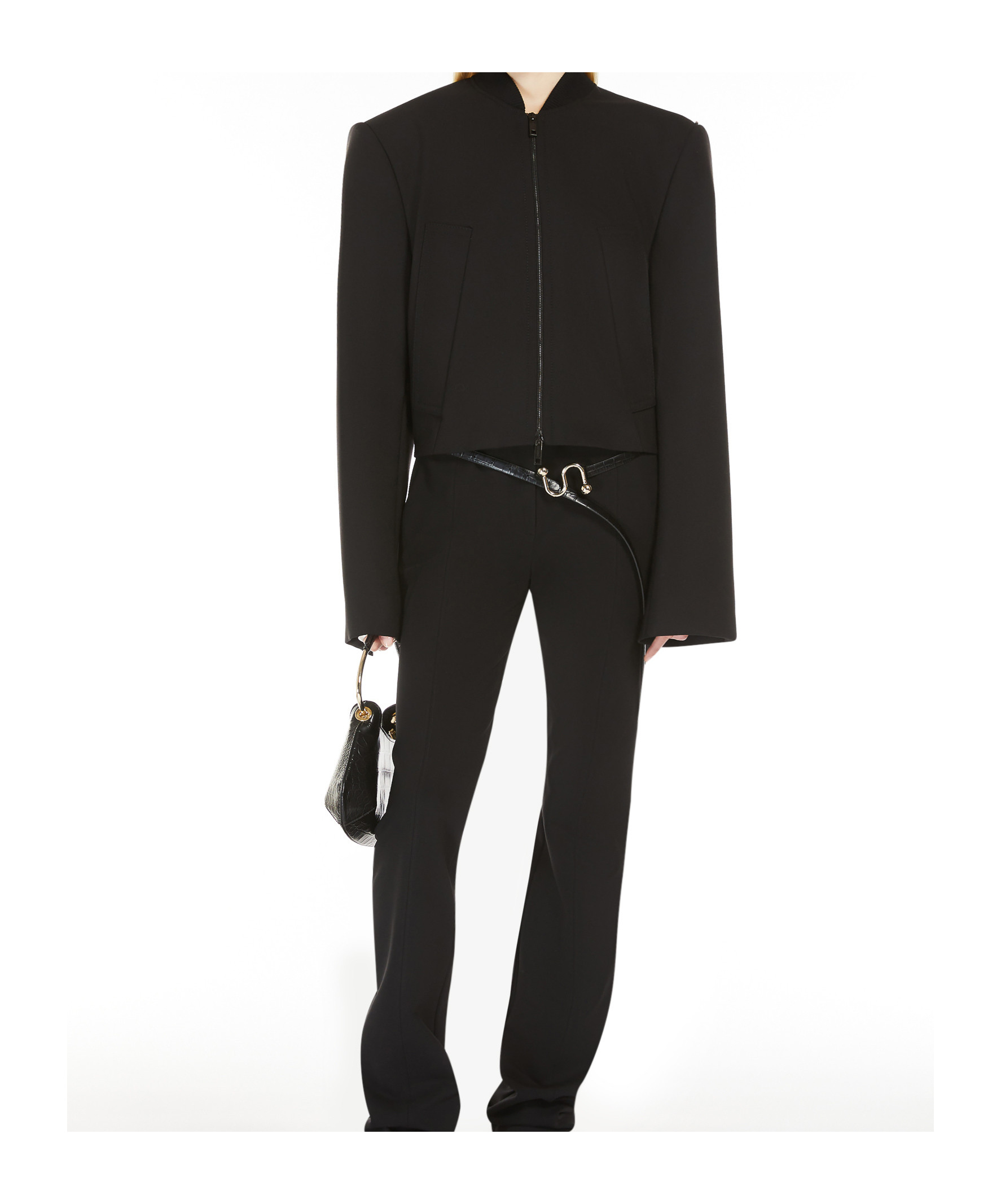 Sportmax Short Wool Coat In Black