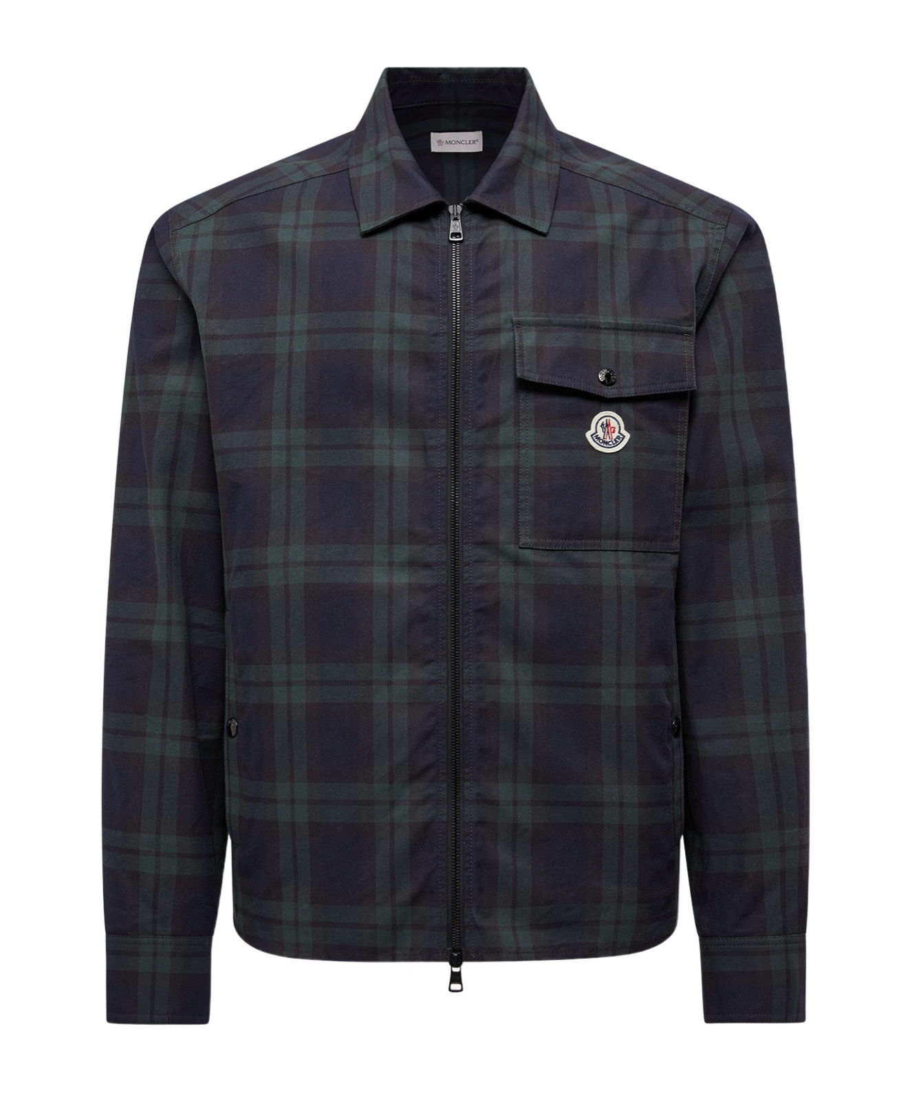 Moncler Plaid Long Sleeve Shirt In Multi