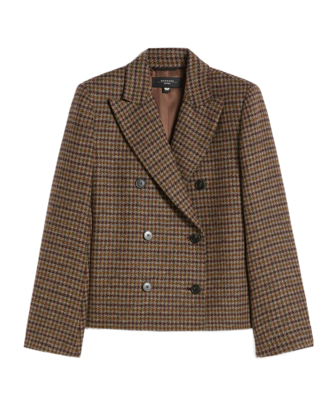 Weekend Max Mara Cropped Wool Blend Blazer In Brown