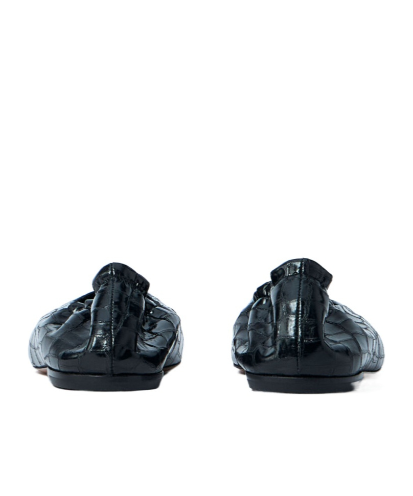 Dries Van Noten Croc-embossed Ballerina Flats