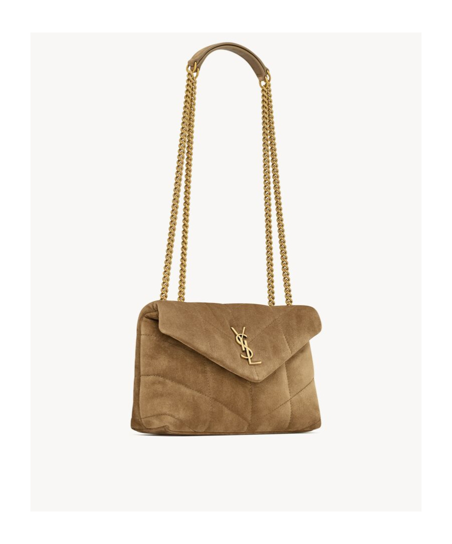 Saint Laurent Toy Puffer Logo Shoulder Bag In Brown