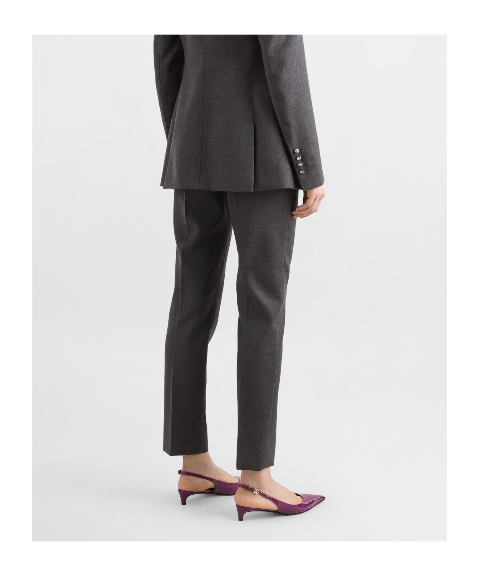 Dolce & Gabbana Pressed Crease Straight Leg Trousers In Black