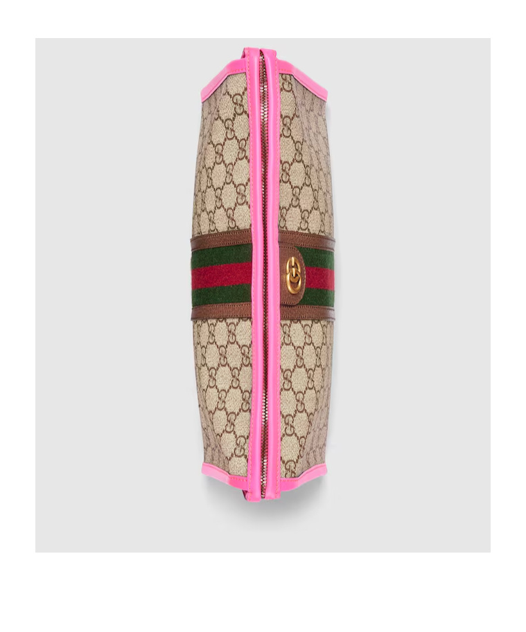Gucci Ophidia Gg Clutch Bag In Nude